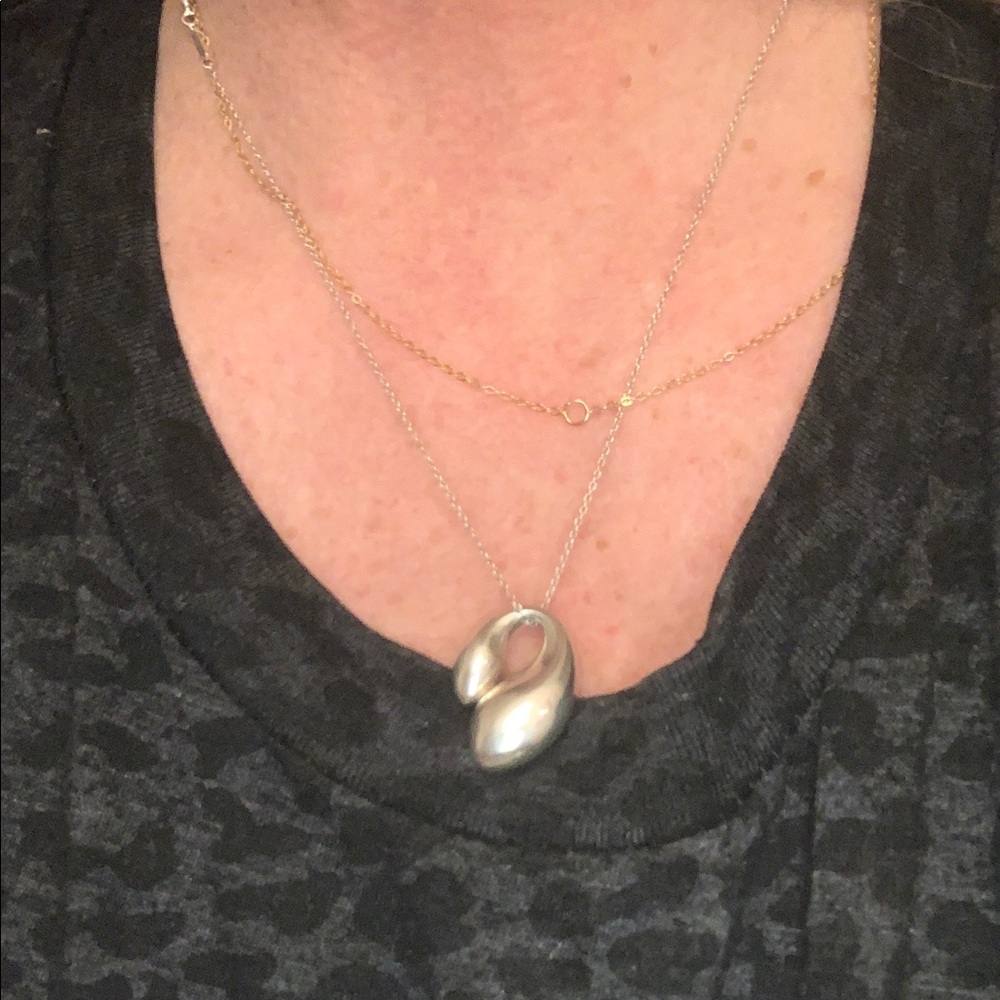 Tiffany Large Silver Bean 20 in chain NWOT - Picture 3 of 6